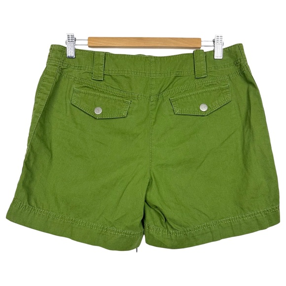 Loft Y2K Cargo Utility Gorpcore Drawstring Twill Cotton Flat Front Shorts Green - Picture 2 of 10